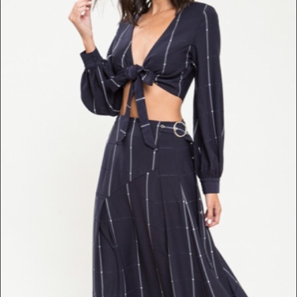 Crop Top with A line Asymmetrical Skirt - Picture 1 of 2